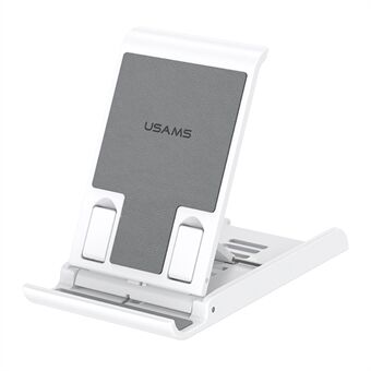 USAMS US-ZJ073 Universal Phone Tablet Stand Monikulmainen Säädettävä Taitettava Pöytäpuhelimen pidike