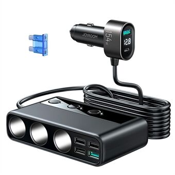 JOYROOM JR-CL06 3 Way Car Cigarette Lighter Socket Splitter PD+QC3.0 Multi-port Mobile Phone Charger