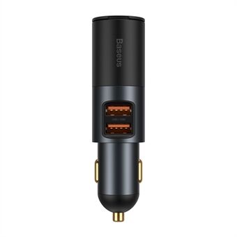 BASEUS Share Together 120W Kaksinkertainen USB-portti Pikalataus Autolaturi Tupakansytyttimellä 12-24V Autolle