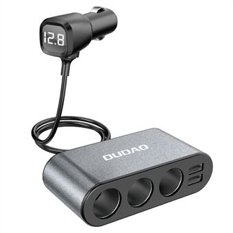 DUDAO R1Pro 80W Autolaturi 2 USB-porttia + 3 Tupakansytytinpistorasia-adapteri