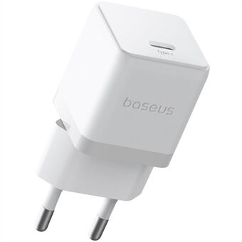 BASEUS Palm USB-C Yhden Portin 20W Pikalaturi EU-pistoke Seinä Laturi Sovitin