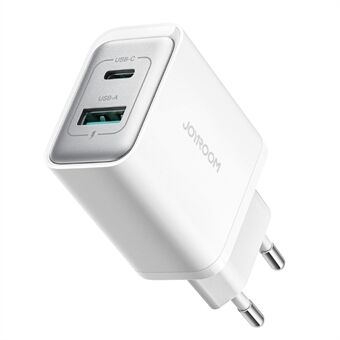 JOYROOM JR-TCF15 30W Seinä­laturi USB-C+USB-A Kaksois­porttinen PD Pikala­dataus­adapteri, EU-pistoke