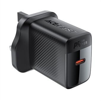 ACEFAST A83 PD 20W Yksittäinen USB-C GaN-laturi Puhelimen seinälaturiadapteri, UK-pistoke