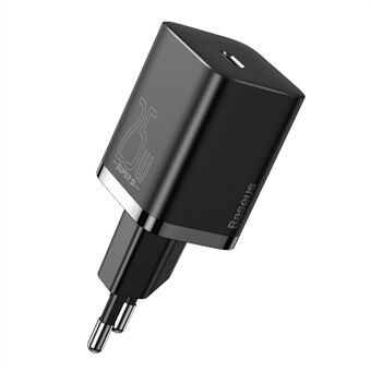 BASEUS Super Si Quick Charger Type-C 25W EU Plug PD Pikalataus Virtalähde - Musta