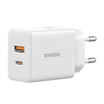 BASEUS CCXFK20UE Cube-pikalaturi Type-C+USB 20W seinälaturiadapteri, EU-pistoke