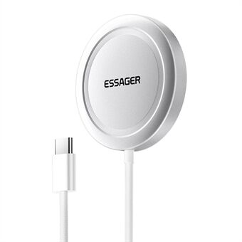 ESSAGER Qi2 15W Pikalataus Alumiiniseos + PC Magneettinen Langaton Laturi iPhone 12-16 varten