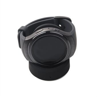 Samsung Gear S3 Classic/S3 Frontier/SM-R600 langaton latausteline kellolaturi USB-kaapelilla - Musta