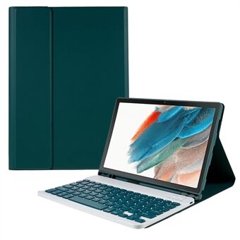 Samsung Galaxy Tab A8 10.5 (2022) X205 / X200 Pen Slot Design Säädettävä Stand Tablet PU-nahkakuori + irrotettava Bluetooth-näppäimistö