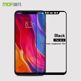 MOFI 9H Räjähdyssuojattu 2.5D Arc Edge -näytönsuojakalvo karkaistussa lasissa - Xiaomi Mi 8 (6,21 tuumaa) / Mi 8 Explorer Edition - musta