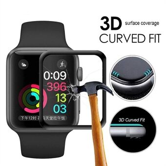 3D Full päällystäminen 9H Scratch-proof karkaistu lasi näytön suojakalvo Apple Watch Sarja 4 44mm