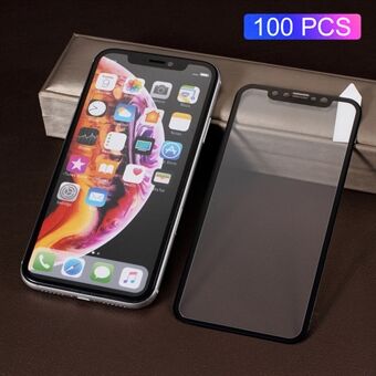 100kpl / pakkaus RURIHAI 3D -hiilikuitu täysikokoinen karkaistu lasisuojus [räjähdyssuojaus] iPhone XR 6.1 tuumalle