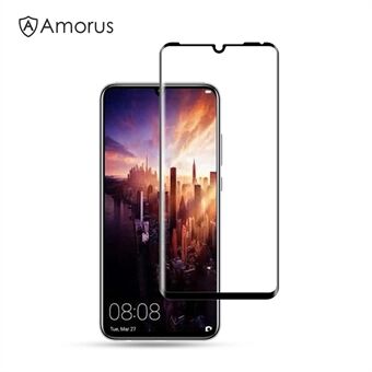 AMORUS for Huawei P30 Pro karkaistu lasi näytönsuoja Täysi peittävä Täysi liima 3D Kaareva Edge Scratch HD kirkas näyttökalvo