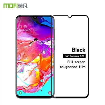 MOFI 9H Anti-blue ray 2.5D Arc Edge -suojakotelo karkaistusta lasista valmistettu suojakalvo Samsung Galaxy A70: lle