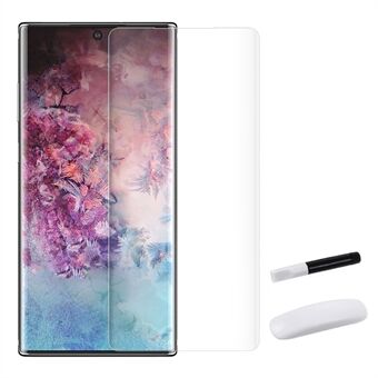 3D-liimainen UV-nestemäinen karkaistu lasinen näytönsuojakalvo + UV-lamppu Galaxy Note 10: lle / Note 10 5G: lle