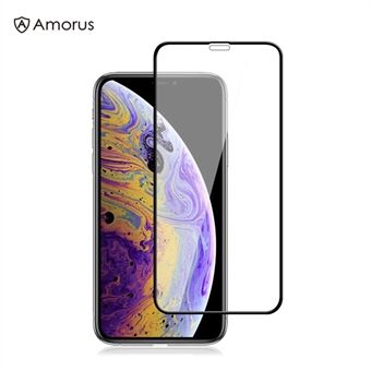 AMORUS Full Silk Printing karkaistun lasin suojakalvo iPhone 11 Pro, 5,8 tuumaa / X / XS