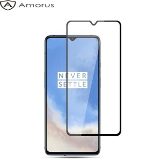 AMORUS Full Glue koko näytön silkkitulostus karkaistu lasisuoja OnePlus 7T/Realme X2 Pro