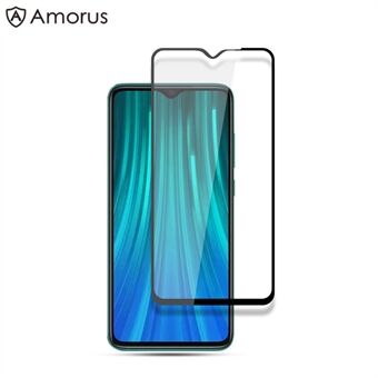 AMORUS-kattava silkkipainettu karkaistun lasin kalvo Xiaomi Redmi Note 8T: lle