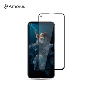 AMORUS Full Glue Full Cover Silkkipainatus Panssarilasi - Huawei Honor 20 / nova 5T / Honor 20 Pro/ Mate 30 Lite