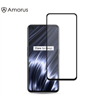 AMORUS Silk Print HD -karkaistun lasin koko näytön suojakalvo Realme X50 Pro 5G: lle