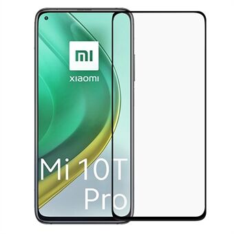 Full Glue täysikokoinen karkaistu lasi näytönsuoja Xiaomi Mi 10T Pro 5G:lle - musta