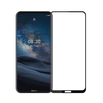 PINWUYO Sormenjälkien räjähdyssuoja Täysi peittävä panssarilasi [Full Glue] Nokia 8.3 5G: lle