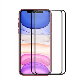 ENKAY HAT Prince 2kpl / Sarjat Arc Edge Täyspeittävä karkaistu lasi näyttökalvo iPhone 11:lle / iPhone XR:lle