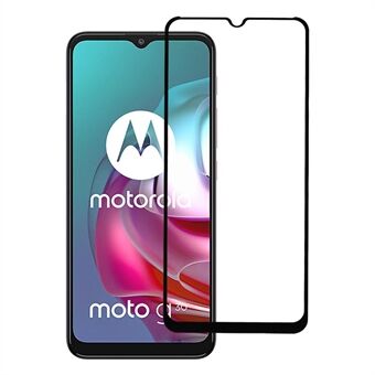 Ultra Clear 9D Full Glue Täyspeittoinen silkkitulostus karkaistu lasi näytönsuoja Motorola Moto G30 / G10