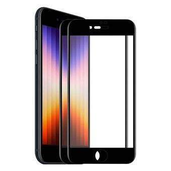 HAT- Prince 2kpl / Pack for iPhone SE (2022) / SE (2020) / 7 4,7 tuumaa / 8 4,7 tuumaa Full Glue Tempered Glass Film 6D Silkkitulostus koko näytön suojakalvo