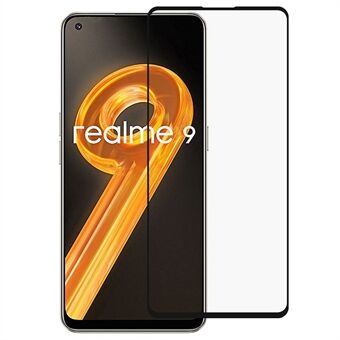 Realme 9:lle Anti-Shock, täysin peittävä, liimattu puhelimen näytönsuoja Silkkipainatus karkaistu lasikalvo