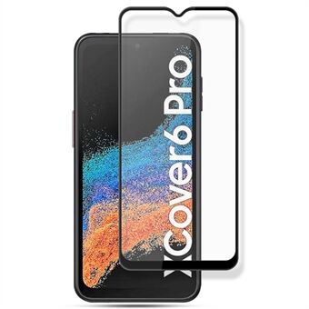 MOCOLO Samsung Galaxy Xcover6 Pro 5G karkaistu lasikalvo toissijaisesti vahvistava koko liima silkkitulostus koko näytön suojakalvo - musta