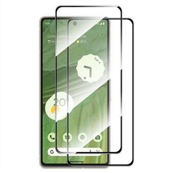 ENKAY HAT Prince 2 kpl / setti Google Pixel 7 5G Full Glue Full Screen Protector High-alumiininen silikonilasi 0,26mm 9H 2,5D Arc Edge Pölynkestävä HD kirkas näyttökalvo