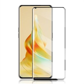 MOCOLO HD Räjähdyssuojattu näytönsuoja Oppo Reno8 T 5G:lle, 3D Kaarevat reunat Täysliimakarkaistu lasikalvo - musta