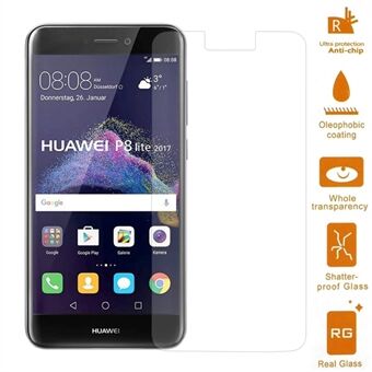 Huawei P8 Lite (2017) / Honor 8 Lite -puhelimen panssarilasi 0,3 mm (Arc Edge)