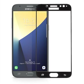 Samsung Galaxy J7 (2017) EU -versio Näytön tulostus Täysi kansi Karkaistu lasi Näytönsuojakalvo - Musta