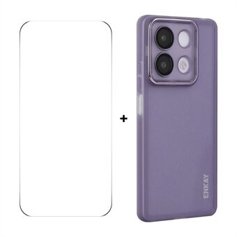 Xiaomi Redmi Note 13 Pro 5G / Xiaomi Poco X6 5G ENKAY HAT PRINCE Kotelo Matta TPU Puhelinkotelo Linssikalvolla + 9H Lasi Suojaaja