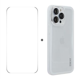 iPhone 16 Pro ENKAY HAT PRINCE -kotelo, mattapintainen TPU-puhelimen suojakuori linssikalvolla + 9H lasisuoja