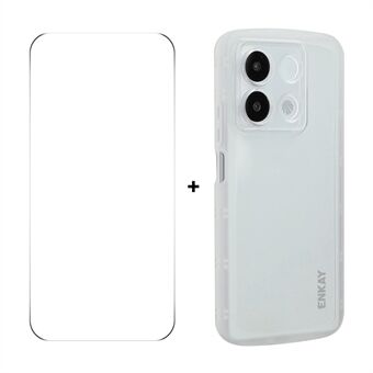 Xiaomi Poco X6 5G / Xiaomi Redmi Note 13 Pro 5G ENKAY HAT PRINCE Kotelo Neljän Kulman Iskunkestävä Matta TPU Puhelinkotelo + 9H Lasisuoja