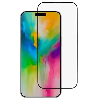 D Pro iPhone 16 Plus karkaistu lasinen näytönsuoja, kirkas HD, silkkipainatulla reunalla