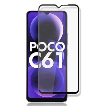 AMORUS Xiaomi Poco C61 4G / Redmi A3 4G Näytönsuoja Naarmuuntumista Kestävä Karkaistu Lasikalvo - Musta