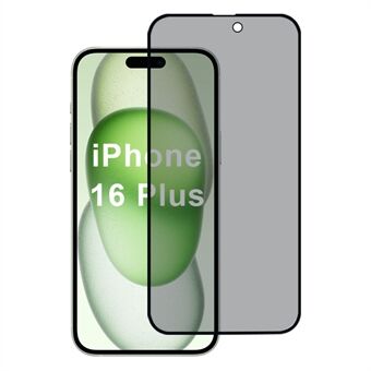 iPhone 16 Plus -yksityisyyden suojaava näytönsuoja 2.5D silkkipainokalvo täysliima