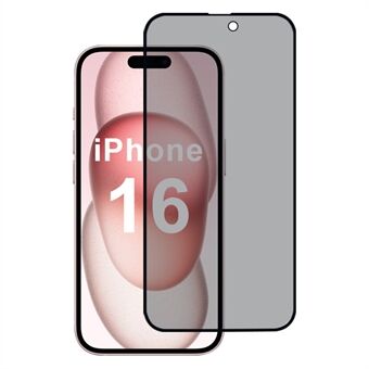 iPhone 16 Yksityisyyssuojakalvo 2.5D Reunalla Korkean Tason Alumiini-Piilasilmälasikalvo