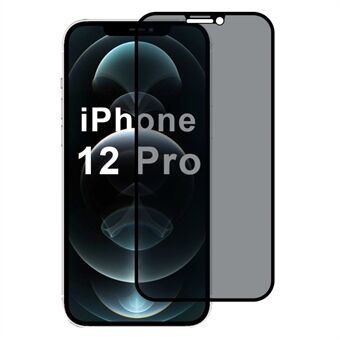 iPhone 12 / 12 Pro Anti-Spy Näytönsuoja 2.5D Silk Printtaus Kalvojärjestelijä