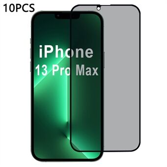 10 kpl / pakkaus iPhone 13 Pro Max -näytönsuoja, 28 asteen yksityisyydensuoja, 2.5D silkkipainokalvo