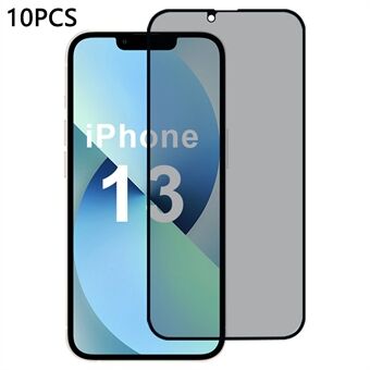 10 kpl / paketti iPhone 13 -näytönsuoja, yksityisyyttä suojaava, 2.5D silkkipainatus, korkea alumiini-pii lasikalvo