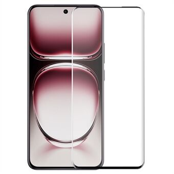 NORTHJO A+ Oppo Reno12 5G (kansainvälinen) / Reno12 Pro 5G (kansainvälinen) näytönsuoja karkaistu lasi 3D kaareva kalvo - Musta