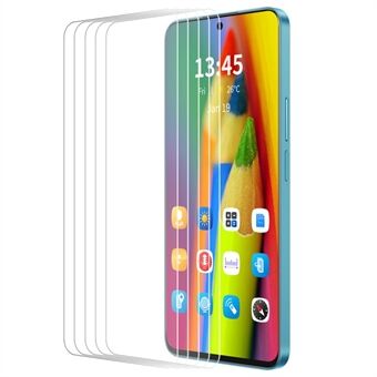 ENKAY HAT PRINCE 5 kpl Xiaomi Redmi 13 5G / 4G näytönsuoja, korkea alumiini-pii-lasi