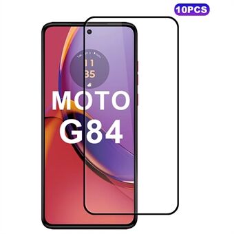 10 kpl Motorola Moto G84 5G korkealuokkaista alumiini-piilasilikaattilasista tehtyä koko näytön suojaa