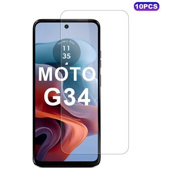 10 kpl / pakkaus Motorola Moto G34 5G näytönsuoja, korkean läpinäkyvyyden suojakalvo