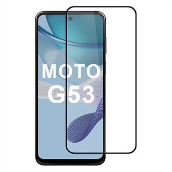 Motorola Moto G53 5G Näytönsuoja 2.5D Silkkipainatus Täysliima Täyspeitto