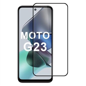 Motorola Moto G23 4G täyden näytön suojakalvo 2.5D kaareva reuna silkkipainatus korkea tarkkuus